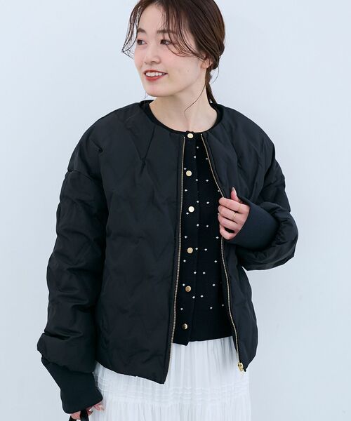 le.coeur blanc（ルクールブラン）の「ステッチレスコンパクトダウン（その他アウター・レディース・アイボリー/ブラック・38）」の15枚目の写真