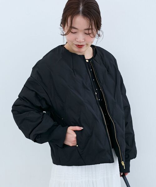 le.coeur blanc（ルクールブラン）の「ステッチレスコンパクトダウン（その他アウター・レディース・アイボリー/ブラック・38）」の16枚目の写真