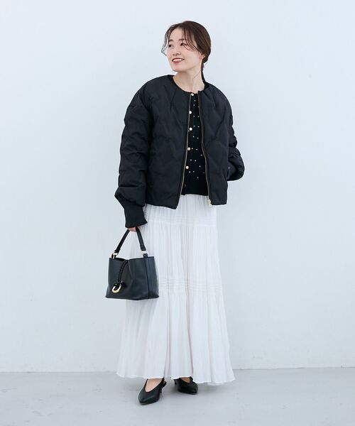 le.coeur blanc（ルクールブラン）の「ステッチレスコンパクトダウン（その他アウター・レディース・アイボリー/ブラック・38）」の18枚目の写真