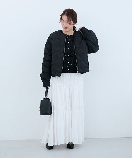 le.coeur blanc（ルクールブラン）の「ステッチレスコンパクトダウン（その他アウター・レディース・アイボリー/ブラック・38）」の22枚目の写真