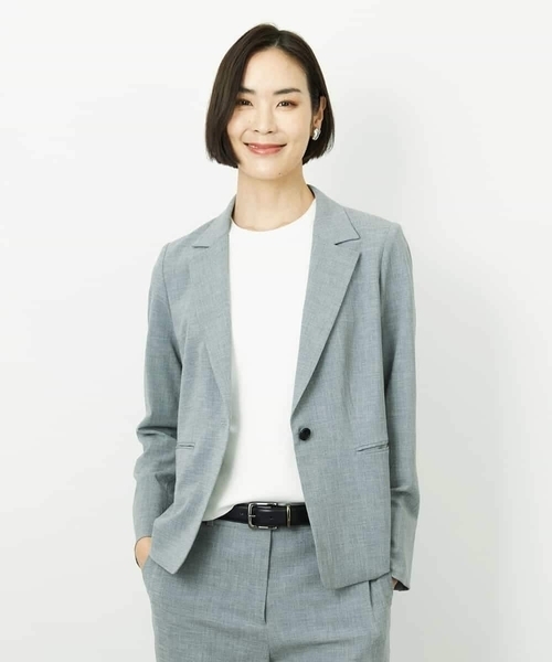 MICHEL KLEIN（ミッシェル・クラン）の「[アンサンブル対応]コンパクトニットプルオーバー（ニット/セーター・レディース・ライラック/ホワイト/ネイビー・38）」の14枚目の写真