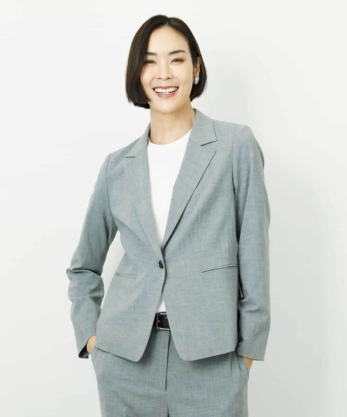 MICHEL KLEIN（ミッシェル・クラン）の「[アンサンブル対応]コンパクトニットプルオーバー（ニット/セーター・レディース・ライラック/ホワイト/ネイビー・38）」の16枚目の写真