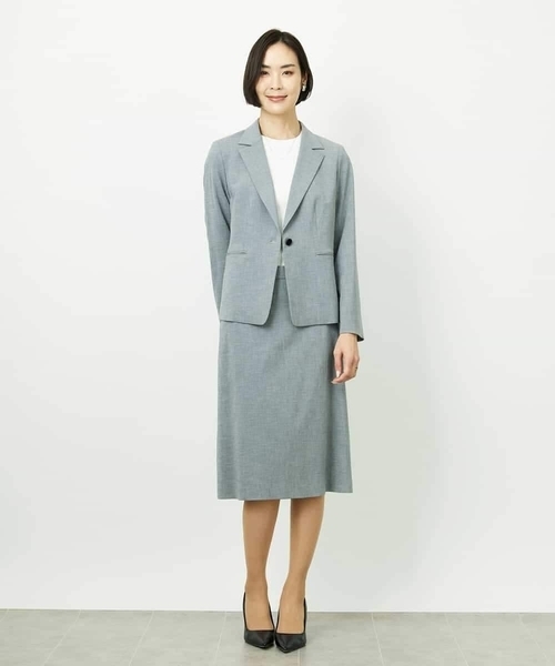 MICHEL KLEIN（ミッシェル・クラン）の「[アンサンブル対応]コンパクトニットプルオーバー（ニット/セーター・レディース・ライラック/ホワイト/ネイビー・38）」の19枚目の写真