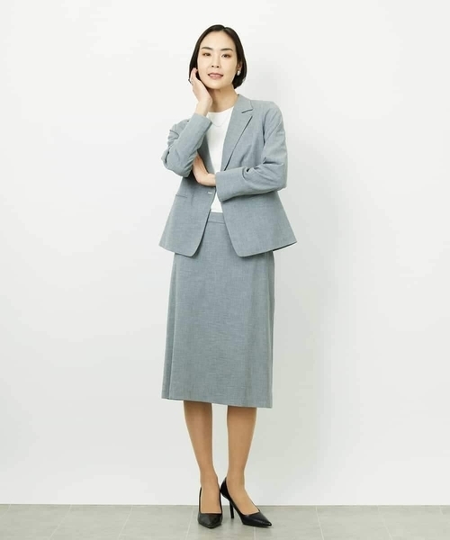 MICHEL KLEIN（ミッシェル・クラン）の「[アンサンブル対応]コンパクトニットプルオーバー（ニット/セーター・レディース・ライラック/ホワイト/ネイビー・38）」の21枚目の写真