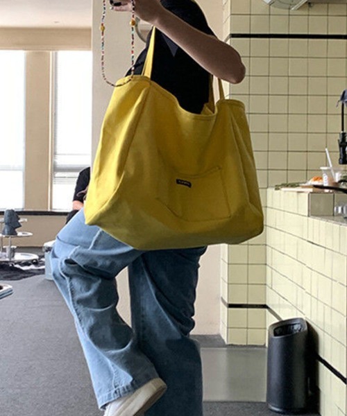 SallyLunn(サリーラン)の「【デイリーに活躍】アウトポケットカラートートバッグ(トートバッグ・レディース・グリーン/イエロー/オレンジ/ピンク・FREE)」の13枚目の写真