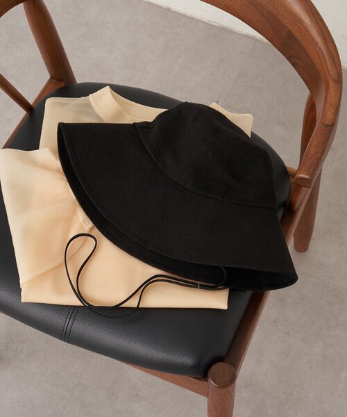 GALLARDAGALANTE（ガリャルダガランテ）の「ワイドブリムハット（ハット・レディース・ベージュ/ブラック・FREE）」の2枚目の写真