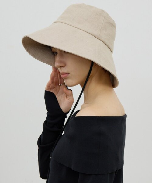 GALLARDAGALANTE（ガリャルダガランテ）の「ワイドブリムハット（ハット・レディース・ベージュ/ブラック・FREE）」の7枚目の写真