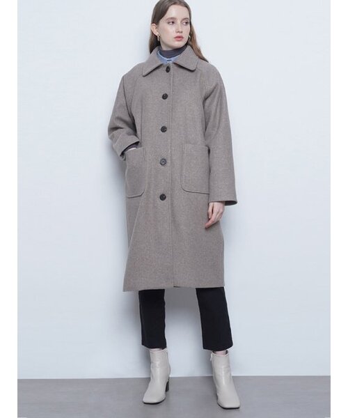 THE-ABON(エイボン)の「ウィメンズ レグラン ウール シングル コート ベージュ(チェスターコート・レディース・その他・M/L)」の1枚目の写真