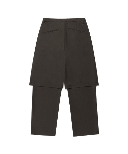 NICE GHOST CLUB（ナイスゴーストクラブ）の「FFATS PLEATS LAYERED PANTS_BROWN(NG2EFUPA14A)（その他パンツ・レディース・ブラウン・S/M/L）」の2枚目の写真