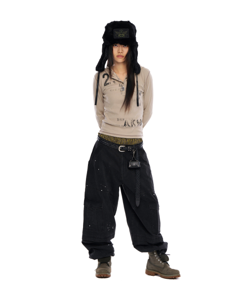AAKAM（アーカム）の「Painted Military Cargo Pants (Black)（その他パンツ・レディース・その他・1/2）」の5枚目の写真