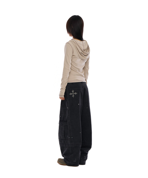 AAKAM（アーカム）の「Painted Military Cargo Pants (Black)（その他パンツ・レディース・その他・1/2）」の2枚目の写真