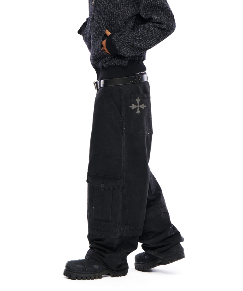 AAKAM（アーカム）の「Painted Military Cargo Pants (Black)（その他パンツ・レディース・その他・1/2）」の10枚目の写真