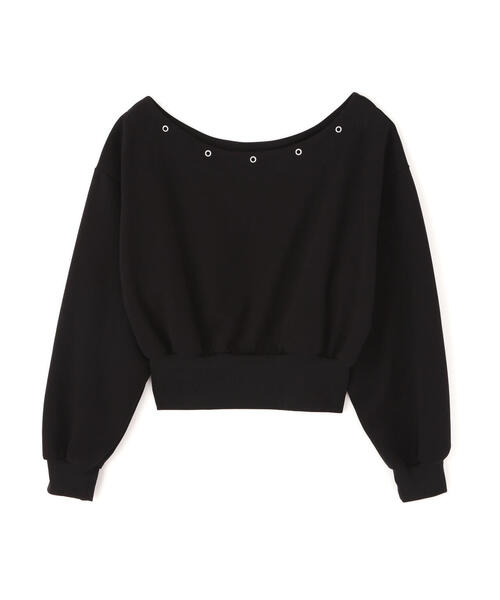 FREE'S MART（フリーズマート）の「◆ハトメオフショルスウェット（スウェット・レディース・ブラウン/ブラック/グレー・FREE）」の4枚目の写真