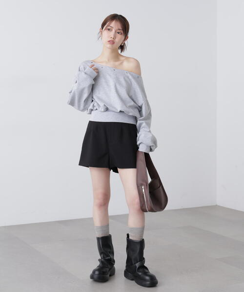 FREE'S MART（フリーズマート）の「◆ハトメオフショルスウェット（スウェット・レディース・ブラウン/ブラック/グレー・FREE）」の18枚目の写真