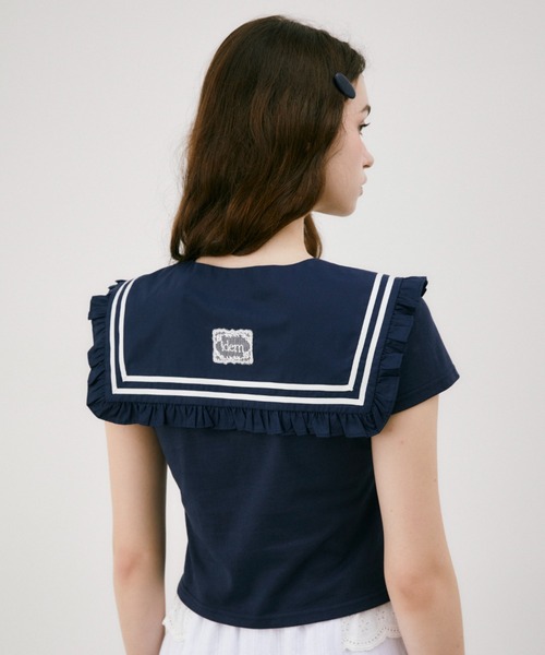 idem(イデム)の「idem frill sailor collar / セーラーカラー付け襟(付け襟・レディース・ホワイト/ネイビー・FREE)」の22枚目の写真