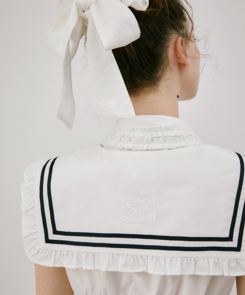 idem(イデム)の「idem frill sailor collar / セーラーカラー付け襟(付け襟・レディース・ホワイト/ネイビー・FREE)」の10枚目の写真