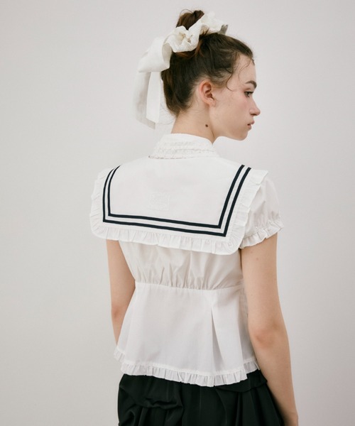 idem(イデム)の「idem frill sailor collar / セーラーカラー付け襟(付け襟・レディース・ホワイト/ネイビー・FREE)」の9枚目の写真