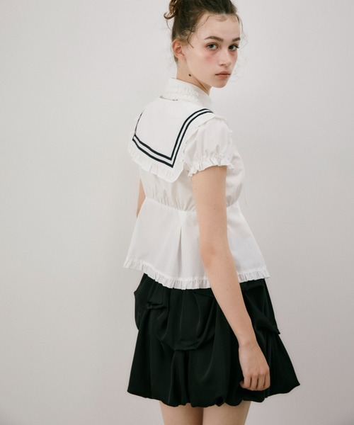 idem(イデム)の「idem frill sailor collar / セーラーカラー付け襟(付け襟・レディース・ホワイト/ネイビー・FREE)」の8枚目の写真