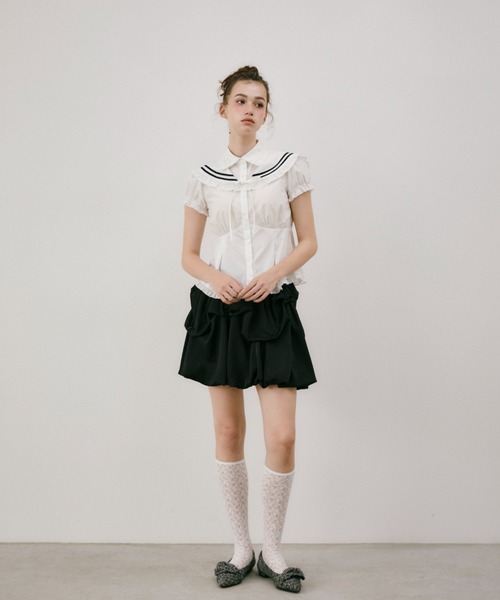 idem(イデム)の「idem frill sailor collar / セーラーカラー付け襟(付け襟・レディース・ホワイト/ネイビー・FREE)」の11枚目の写真