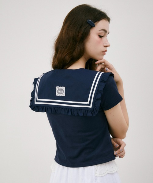 idem(イデム)の「idem frill sailor collar / セーラーカラー付け襟(付け襟・レディース・ホワイト/ネイビー・FREE)」の15枚目の写真