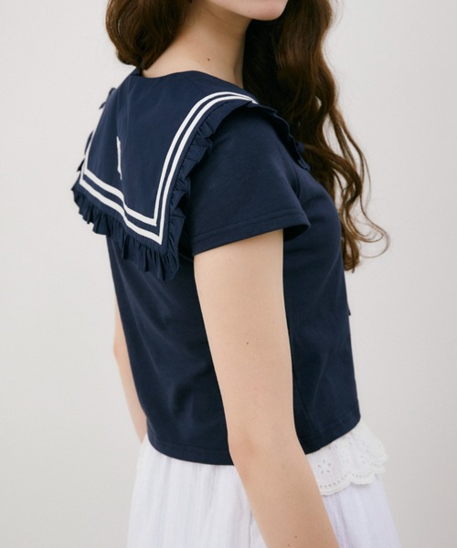 idem(イデム)の「idem frill sailor collar / セーラーカラー付け襟(付け襟・レディース・ホワイト/ネイビー・FREE)」の21枚目の写真