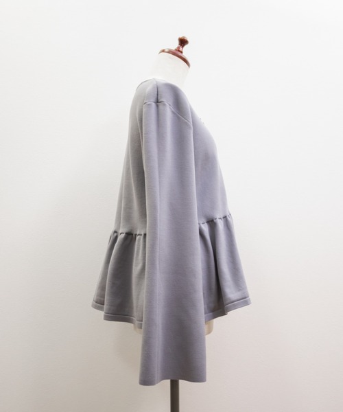 CLETTE(クレット)の「CLETTEオリジナルペプラムリボンニットプルオーバー(ニット/セーター・レディース・ブラック/ラベンダー/グレー・4L/3L/LL)」の16枚目の写真