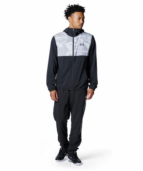 UNDER ARMOUR(アンダーアーマー)の「UAウーブン フルジップ フーディド ジャケット(ベースボール/メンズ)(その他アウター・メンズ・グレー・3XL/L/M/XL/2XL/S)」の3枚目の写真
