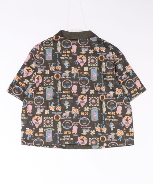 GO TO HOLLYWOOD(ゴートゥーハリウッド)の「Satin Shirt(シャツ/ブラウス・レディース・ブラック/オフホワイト・M/L)」の3枚目の写真
