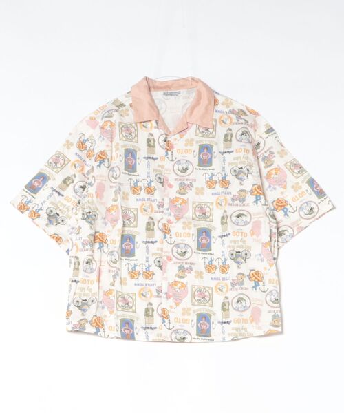 GO TO HOLLYWOOD(ゴートゥーハリウッド)の「Satin Shirt(シャツ/ブラウス・レディース・ブラック/オフホワイト・M/L)」の4枚目の写真