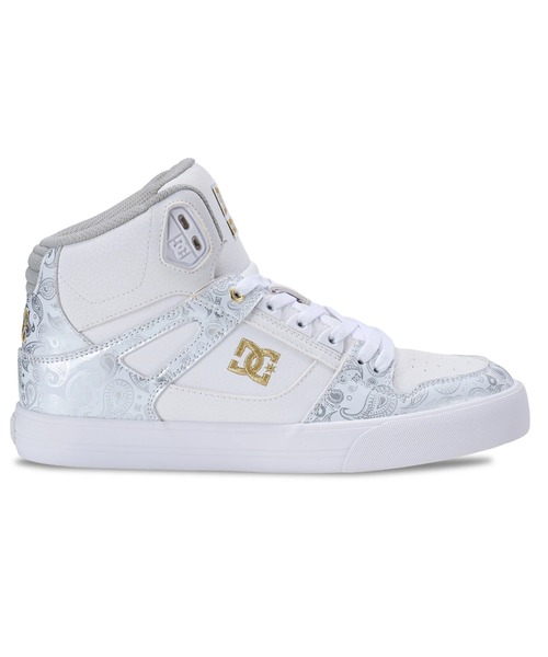 DC SHOES(ディーシーシューズ)の「DC SHOES メンズ PURE HIGH-TOP SE SN フットウェア スニーカー 【2026年春夏モデル】/DCハイカットロゴスニーカー(スニーカー・メンズ・ホワイト系その他/ホワイト×ゴールド・23cm/23.5cm/24cm/24.5cm/25cm/25.5cm/26cm/26.5cm/27cm/27.5cm/28cm/28.5cm/29cm/30cm)」の7枚目の写真