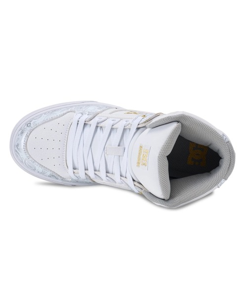 DC SHOES(ディーシーシューズ)の「DC SHOES メンズ PURE HIGH-TOP SE SN フットウェア スニーカー 【2026年春夏モデル】/DCハイカットロゴスニーカー(スニーカー・メンズ・ホワイト系その他/ホワイト×ゴールド・23cm/23.5cm/24cm/24.5cm/25cm/25.5cm/26cm/26.5cm/27cm/27.5cm/28cm/28.5cm/29cm/30cm)」の5枚目の写真