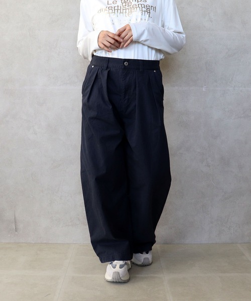 Cepica(セピカ)の「ボリュームタックワイドパンツ(その他パンツ・レディース・ピンク/ネイビー・FREE)」の2枚目の写真