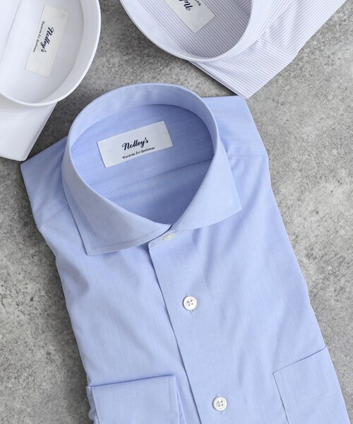 NOLLEY’S（ノーリーズ）の「《ビジカジ対応》イージーアイロンWD 26SS（シャツ/ブラウス・メンズ・ホワイト/ホワイト系その他/ブルー・S/M/L/XL）」の3枚目の写真