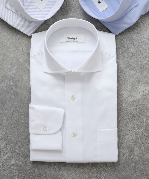 NOLLEY’S（ノーリーズ）の「《ビジカジ対応》イージーアイロンWD 26SS（シャツ/ブラウス・メンズ・ホワイト/ホワイト系その他/ブルー・S/M/L/XL）」の14枚目の写真