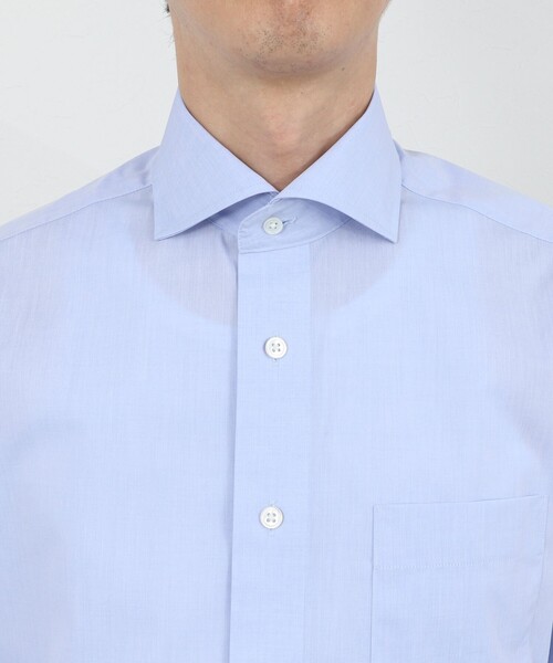 NOLLEY’S（ノーリーズ）の「《ビジカジ対応》イージーアイロンWD 26SS（シャツ/ブラウス・メンズ・ホワイト/ホワイト系その他/ブルー・S/M/L/XL）」の6枚目の写真
