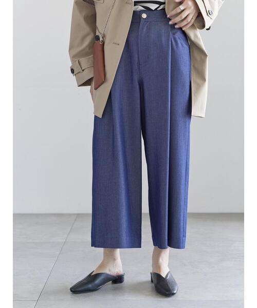 Te chichi（テチチ）の「タックポケットワイドクロップトパンツ（その他パンツ・レディース・ネイビー/グレー/ブラック・M/S）」の3枚目の写真