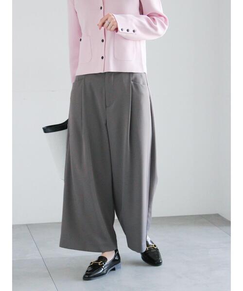 Te chichi（テチチ）の「タックポケットワイドクロップトパンツ（その他パンツ・レディース・ネイビー/グレー/ブラック・M/S）」の12枚目の写真