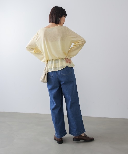 Bou Jeloud（ブージュルード）の「ストレッチデニムベイカー（デニムパンツ・レディース・ネイビー/ブルー・M）」の9枚目の写真
