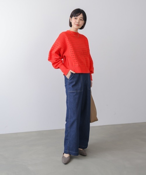 Bou Jeloud（ブージュルード）の「ストレッチデニムベイカー（デニムパンツ・レディース・ネイビー/ブルー・M）」の19枚目の写真