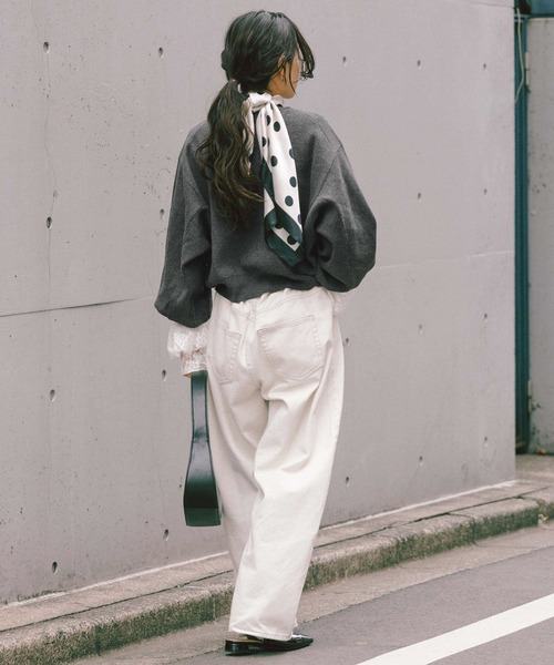 RAGEBLUE（レイジブルー）の「＜Bloomy Yarn Knit＞コットンドルマンニットカーディガン（カーディガン/ボレロ・レディース・グレー/ライトブルー/レッド/ピンク・FREE）」の9枚目の写真