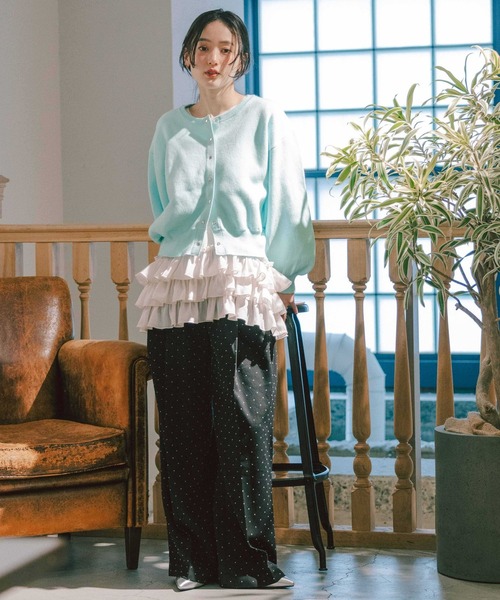 RAGEBLUE（レイジブルー）の「＜Bloomy Yarn Knit＞コットンドルマンニットカーディガン（カーディガン/ボレロ・レディース・グレー/ライトブルー/レッド/ピンク・FREE）」の17枚目の写真