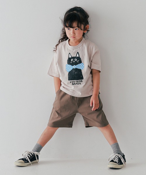 FOV(フォブ)の「フォブ F/B CAT Tシャツ(Tシャツ/カットソー・キッズ・ベージュ系その他/サックスブルー/ホワイト・130cm/120cm/110cm/100cm/90cm)」の12枚目の写真