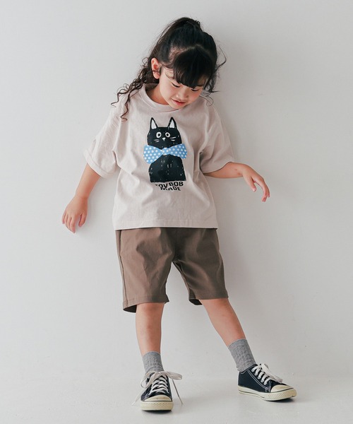 FOV(フォブ)の「フォブ F/B CAT Tシャツ(Tシャツ/カットソー・キッズ・ベージュ系その他/サックスブルー/ホワイト・130cm/120cm/110cm/100cm/90cm)」の13枚目の写真