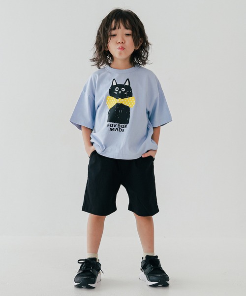 FOV(フォブ)の「フォブ F/B CAT Tシャツ(Tシャツ/カットソー・キッズ・ベージュ系その他/サックスブルー/ホワイト・130cm/120cm/110cm/100cm/90cm)」の16枚目の写真