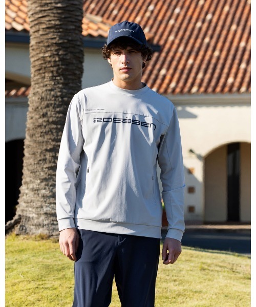 ROSASEN(ロサーセン)の「【Rosasen/GOLF】 超撥水 長袖クルーネック(スウェット・メンズ・グレー・48/50/52)」の1枚目の写真