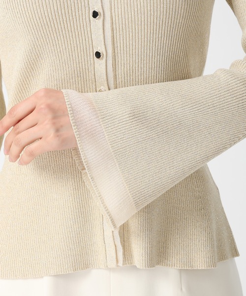 MISCH MASCH（ミッシュマッシュ）の「2026春夏新作 ラメシアーペプラムカーディガン（カーディガン/ボレロ・レディース・ピンク/イエロー/ネイビー・ﾌﾘ-）」の22枚目の写真