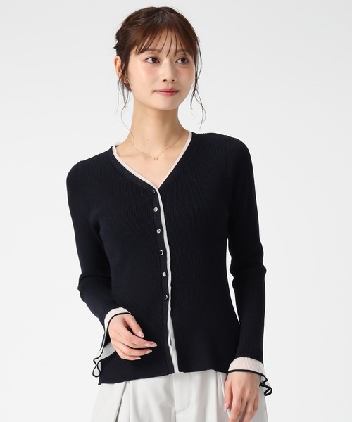 MISCH MASCH（ミッシュマッシュ）の「2026春夏新作 ラメシアーペプラムカーディガン（カーディガン/ボレロ・レディース・ピンク/イエロー/ネイビー・ﾌﾘ-）」の18枚目の写真