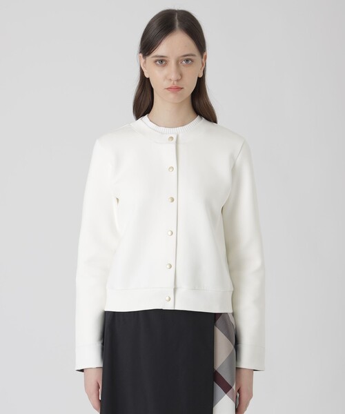 BLUE LABEL CRESTBRIDGE(ブルーレーベルクレストブリッジ)の「ダンボールカーディガン(カーディガン/ボレロ・レディース・ダークネイビー/グレー系その他/ホワイト・40/38)」の14枚目の写真