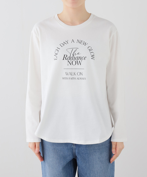 プリントロングTシャツ slobe iena SLOBE IENA（スローブイエナ） tシャツ Tシャツ 【Champion