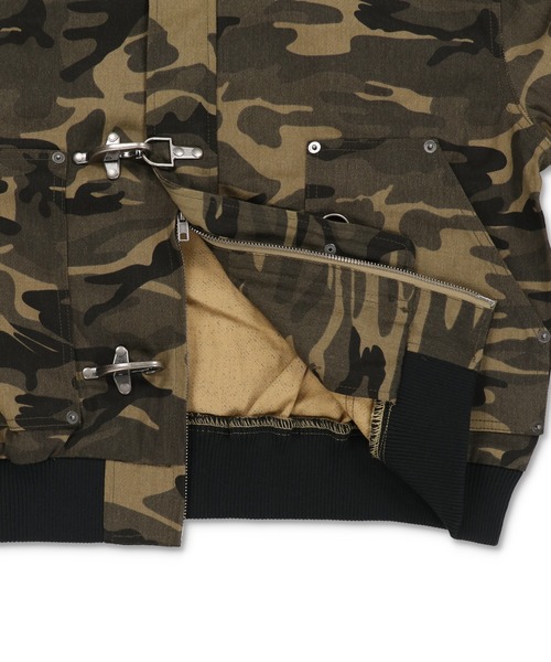 SPINNS（スピンズ）の「短丈ヴィンテージライクファイヤーマンアクティブジャケット/ダブルジップ/リアルツリーカモ/ユニセックス（その他アウター・メンズ・ウッドランド・ONESIZE）」の2枚目の写真